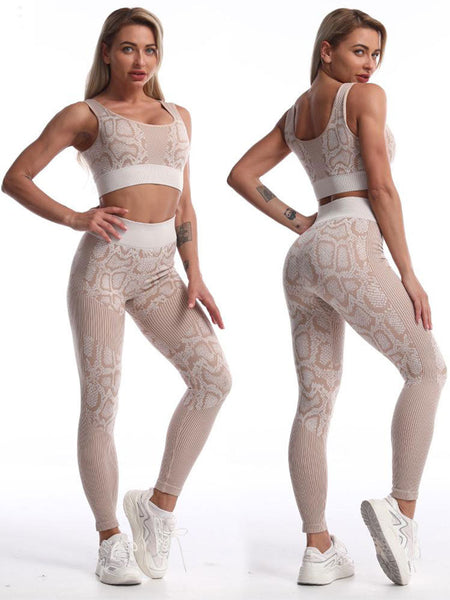 HIP LIFT FITNESS SPORTS YOGA TWO PIECE OUTFITS(#724)