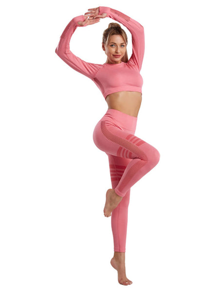 Hollow Out Yoga Sets Two Piece Outfits