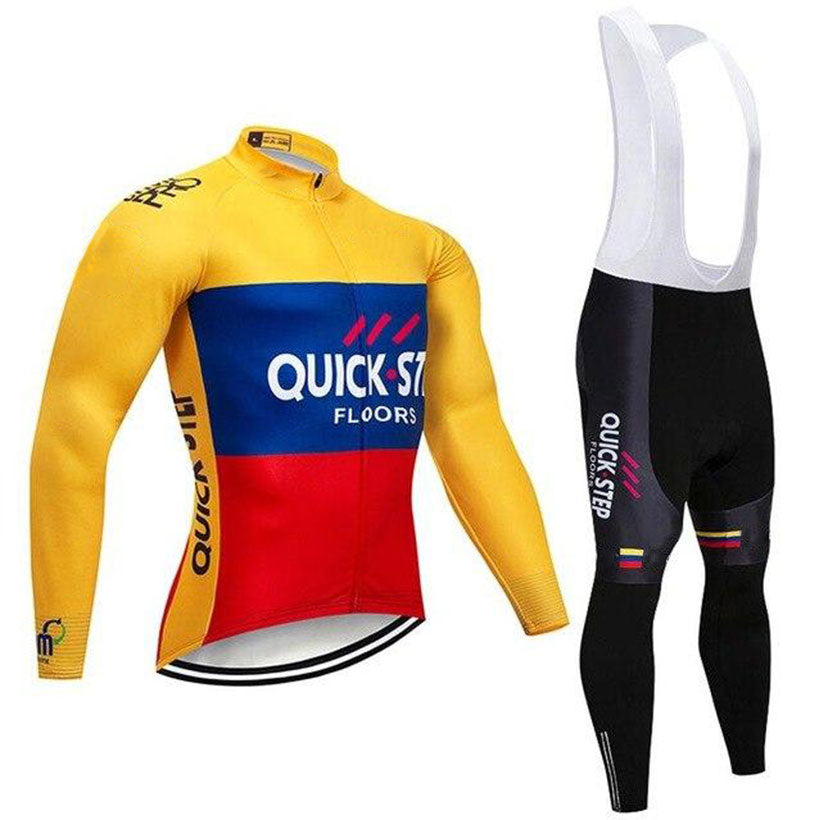 2021 QUICK STEP Team Long Sleeve Cycling Jersey Set #U92