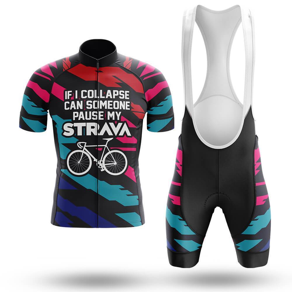 Pause My Strava Men's Short Sleeve Cycling Kit(#0Q18)