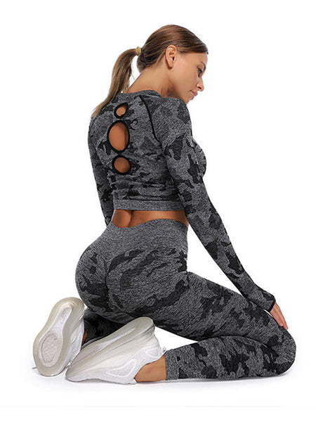High Elastic Fitness Yoga Two Piece Outfits