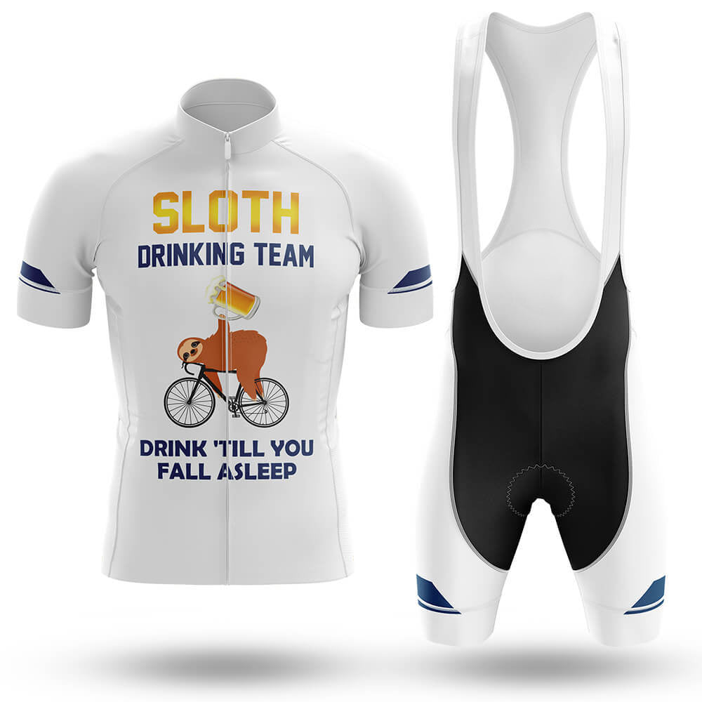 Sloth Drinking Team White- Men's Cycling Kit(#1H09)