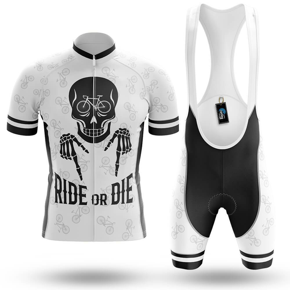 Ride Or Die V6 - White - Men's Cycling Kit-#F48