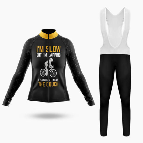 I'm Slow But I'm Apping Everyone Sitting On The Couch Women's Long Sleeve Cycling Kit(#0Q35)