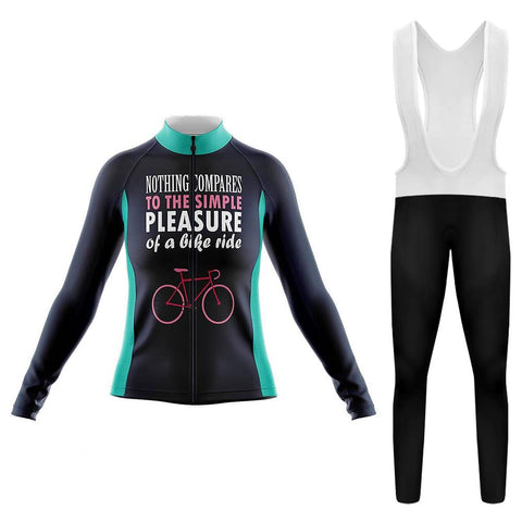 Nothing Compares To The Simple Pleasure Of a Like Ride Women's Long Sleeve Cycling Kit(#0Q46)