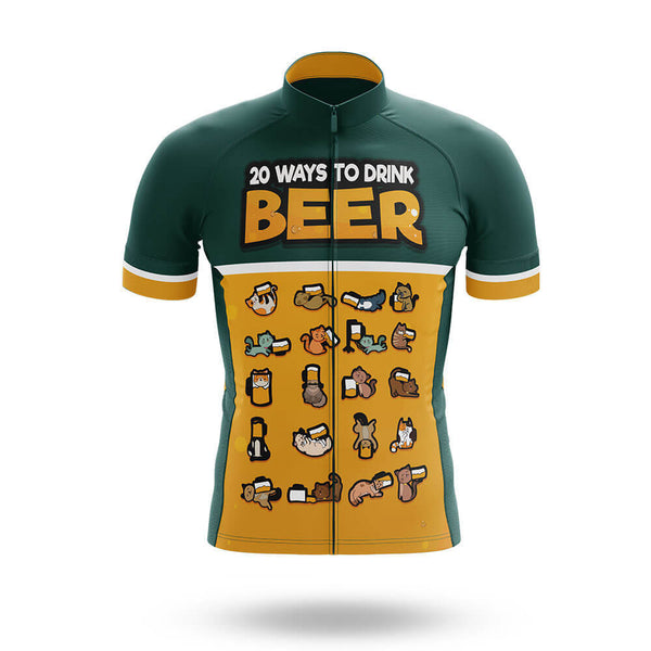 20 Ways To Drink Beer - Men's Short Sleeve Cycling Kit(#2E27)