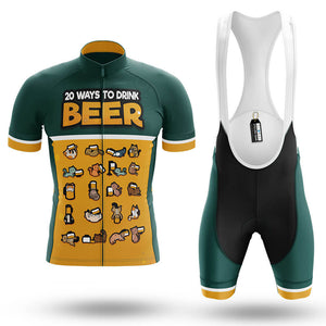 20 Ways To Drink Beer - Men's Short Sleeve Cycling Kit(#2E27)