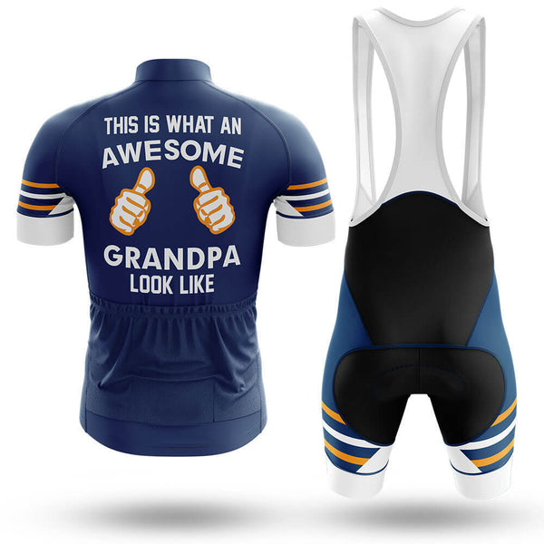 Awesome Grandpa V3 - Navy- Men's Cycling Kit(#E093)