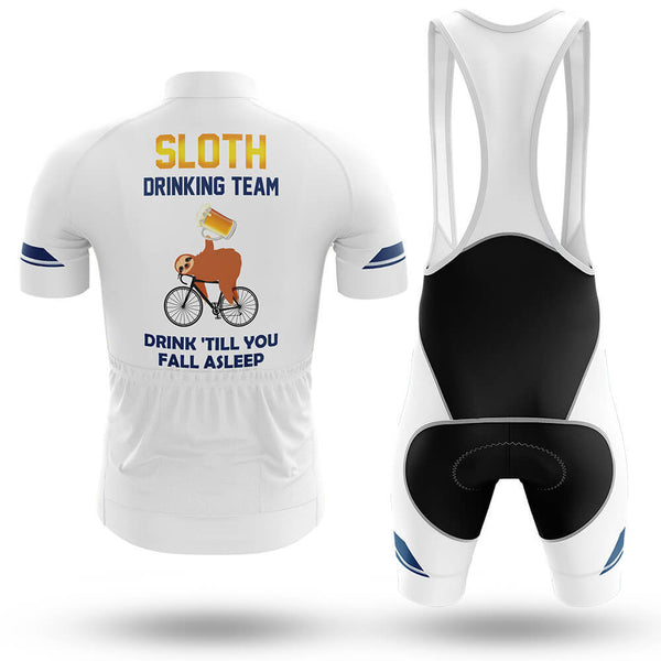 Sloth Drinking Team White- Men's Cycling Kit(#1H09)
