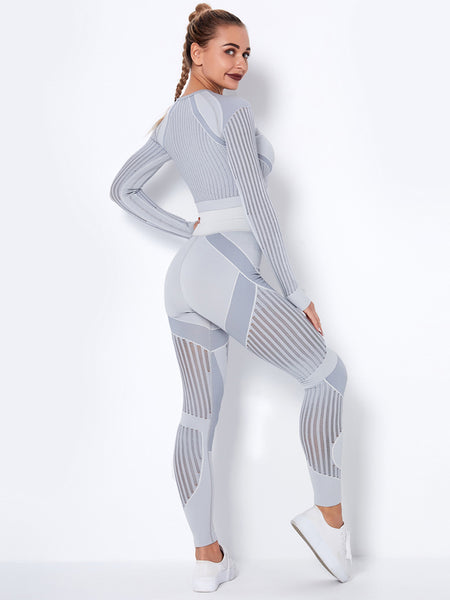 Seamless Hollow Knit Two Piece Outfits