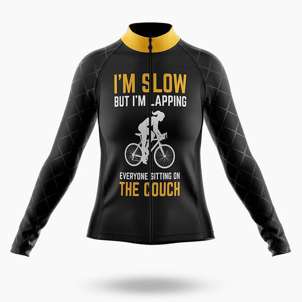 I'm Slow But I'm Apping Everyone Sitting On The Couch Women's Long Sleeve Cycling Kit(#0Q35)