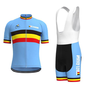 Belgium Cycling Team Retro Cycling Jersey Set #J32