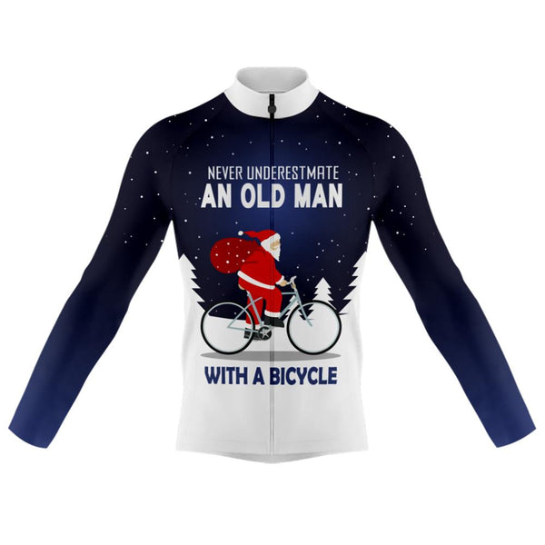 2021 Christmas Santa Claus Long Sleeve Cycling Kit(#0O69)