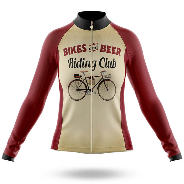 Retro Beer Riding Club Vintage - Women's Cycling Kit(#1J49)