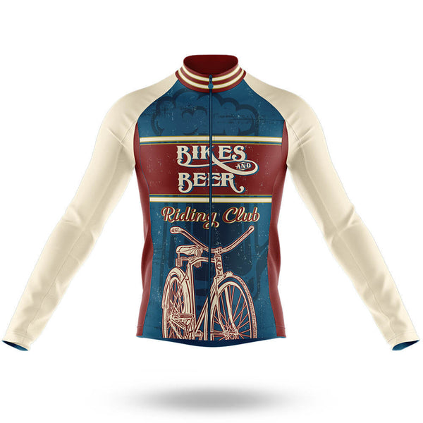 Retro Beer Riding Club Vintage V2 - Men's Cycling Kit(#1D96)