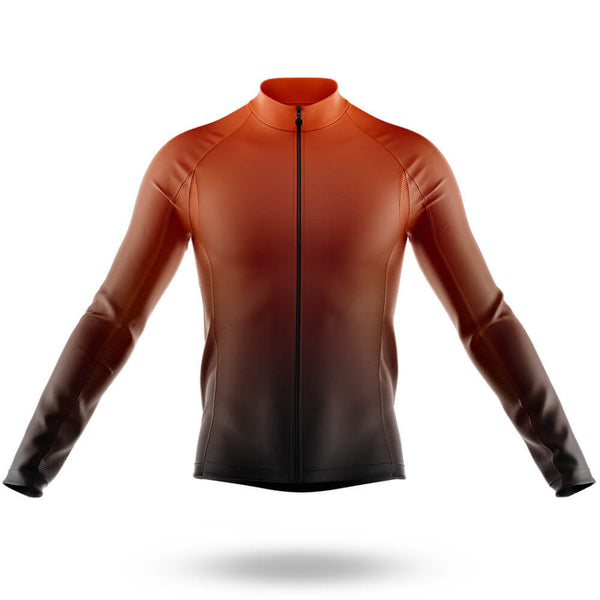 Orange Gradient - Men's Cycling Kit-Long Sleeve Jersey-Global Cycling Gear