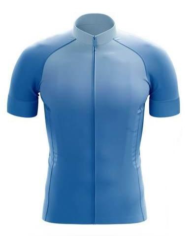 Plain Blue Cycling Jersey Set #I85