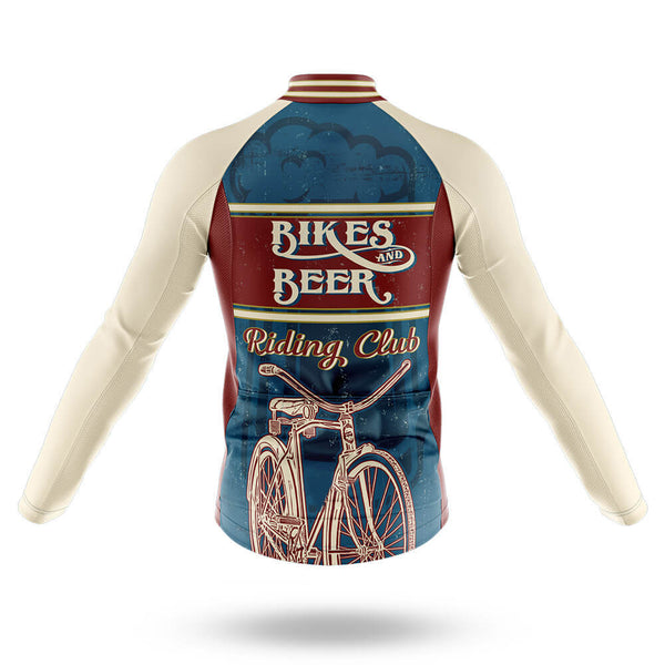 Retro Beer Riding Club Vintage V2 - Men's Cycling Kit(#1D96)