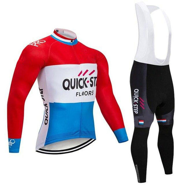 2021 QUICK STEP Team Long Sleeve Cycling Jersey Set #U92