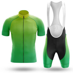 Plain Bright Green Cycling Jersey Set #I86