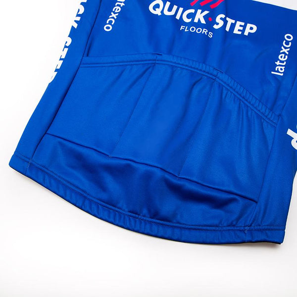 2021 Quick Step Blue Men's Cycling Long Sleeve Set #S50