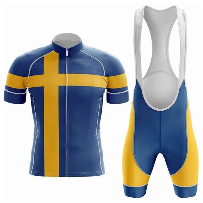 Sweden Pro Team Cycling Jersey Sets #I78