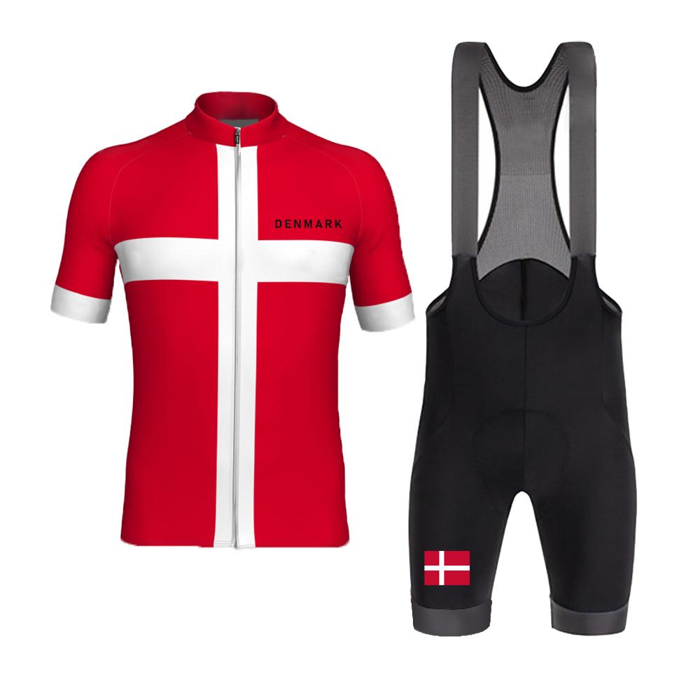 Denmark Flag - Men's Cycling Kit（#G54）