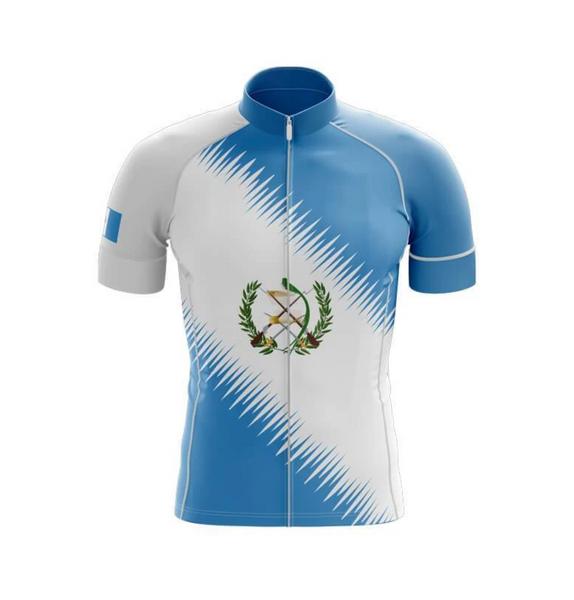 Team Guatemala Blue & White Men's Cycling Jersey #Y32