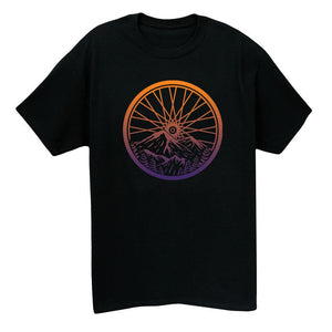 Nature Bike Wheel Short Sleeve T-shirt(#0T75)