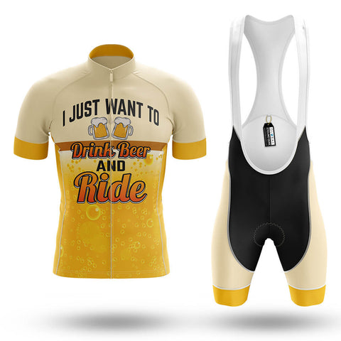 Drink Beer And Ride - Men's Short Sleeve Cycling Kit(#2E28)