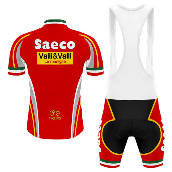 Saeco Cycling Team Men's Short Sleeve Cycling Kit(#0B64)