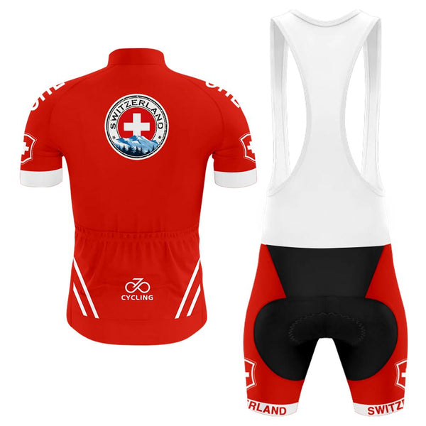 Switzerland Men's Short Sleeve Cycling Kit(#0D31）
