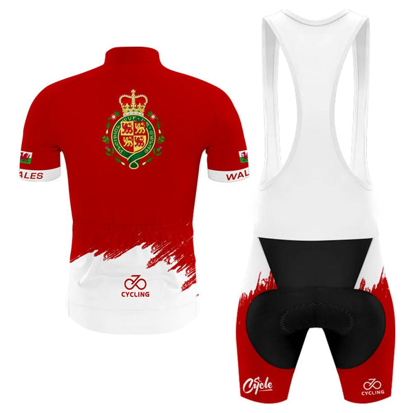 Wales Athlete Men's Short Sleeve Cycling Kit(#0D05）