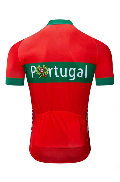Team Portugal Bright Red Men's Cycling Jersey & Short Set #Y28