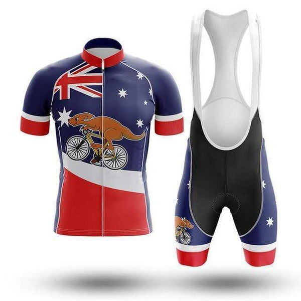 Team Australia "Roo on the Run" Men's Cycling Jersey & Short Set #W01