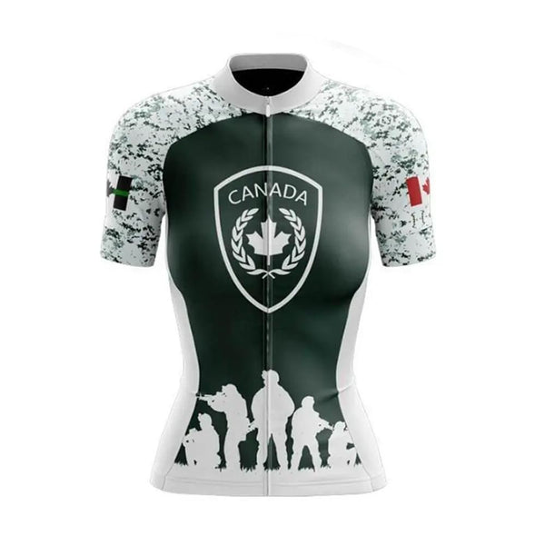 Canada Army Women's Short Sleeve Cycling Sets(#W33)