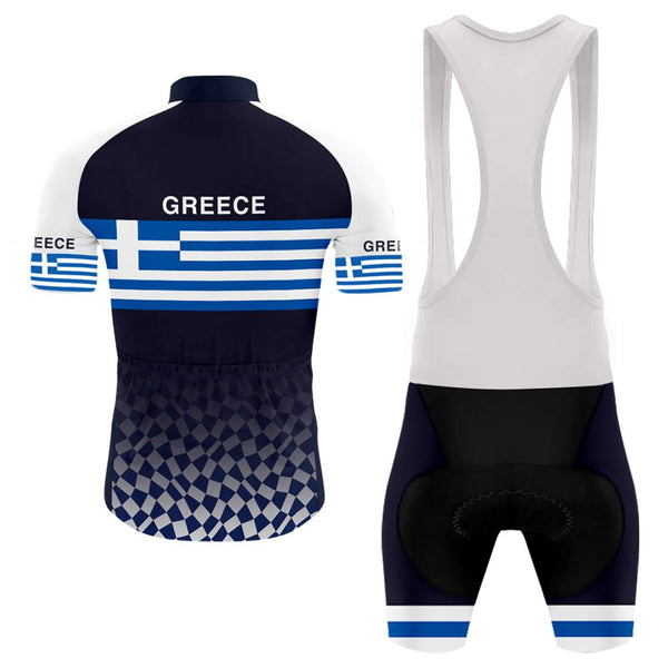 Greece Men's Short Sleeve Cycling Kit(#0A37)