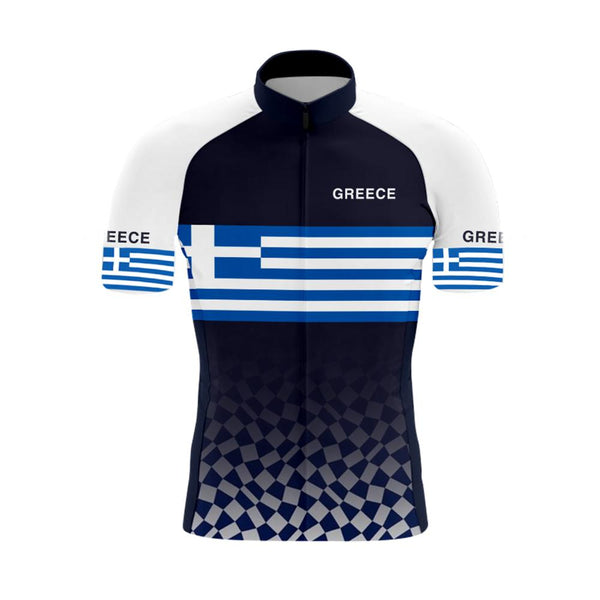 Greece Men's Short Sleeve Cycling Kit(#0A37)