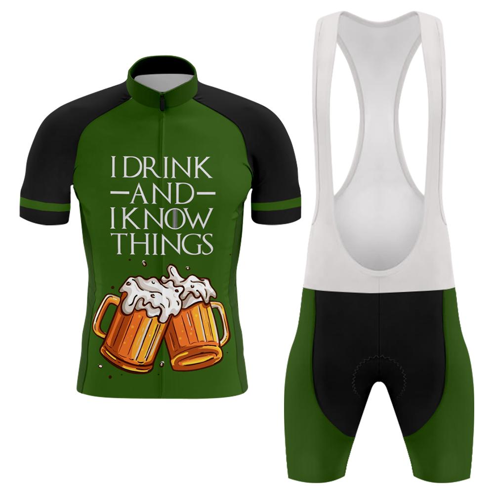 I Drink And I know Men's Short Sleeve Cycling Sets(#W27)