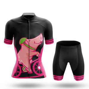 Pig Women's Short Sleeve Cycling Sets(#U28）