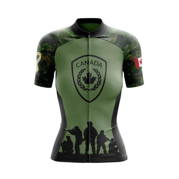 Canada Army Women's Short Sleeve Cycling Sets(#W32)
