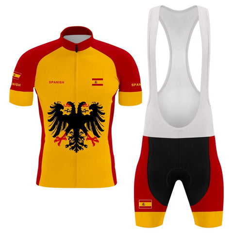 Spanish Double-headed Eagle Men's Cycling Kit(#0B1)