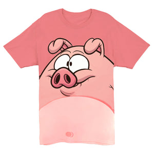 Cute pig Casual Short Sleeve T-shirt（#W26)