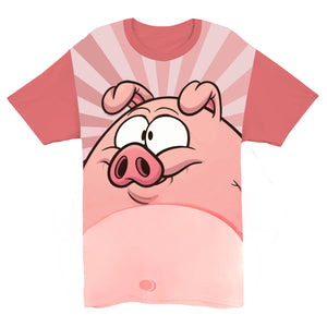 Cute pig Casual Short Sleeve T-shirt（#W25）