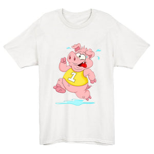 Running Pig Casual Short Sleeve T-shirt(#W60)