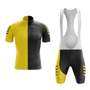 Yellow Split Cycling Jersey Set #J25
